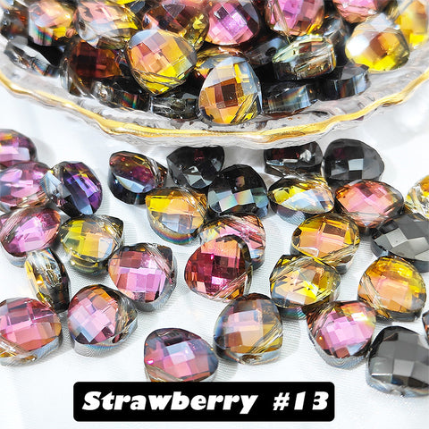 Strawberry Beads Glass Disco Beads