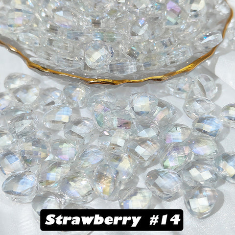 Strawberry Beads Glass Disco Beads