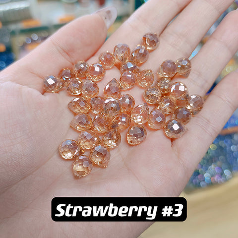 Strawberry Beads Glass Disco Beads