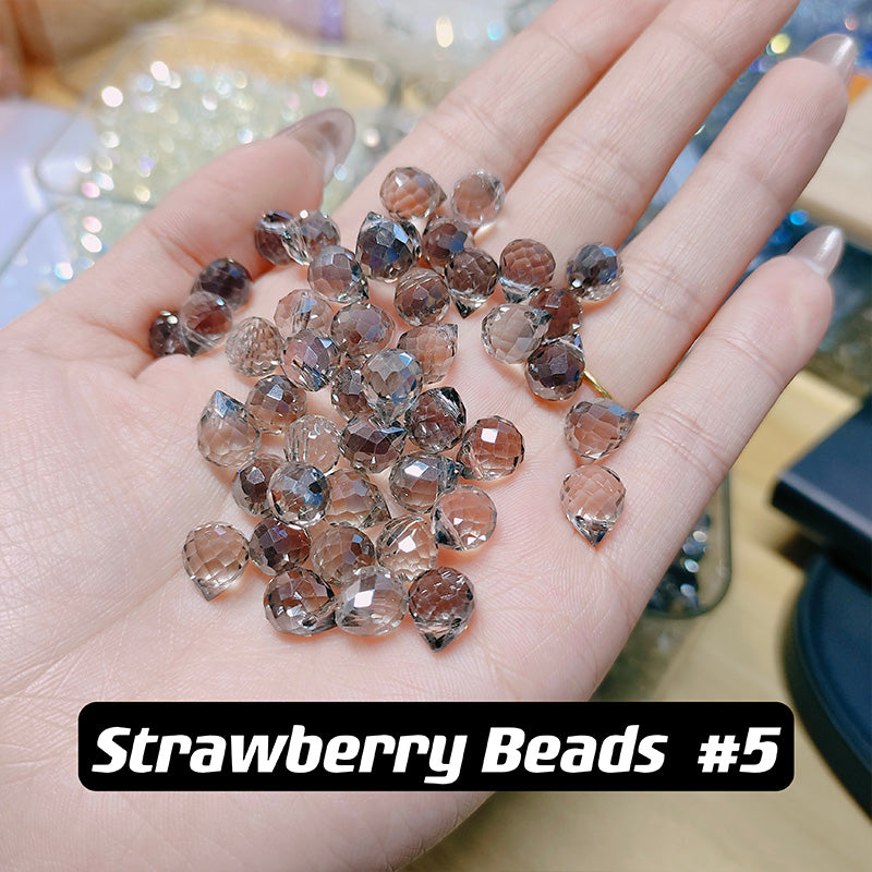 Strawberry Beads Glass Disco Beads