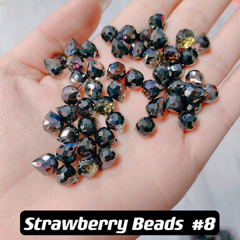 Strawberry Beads Glass Disco Beads