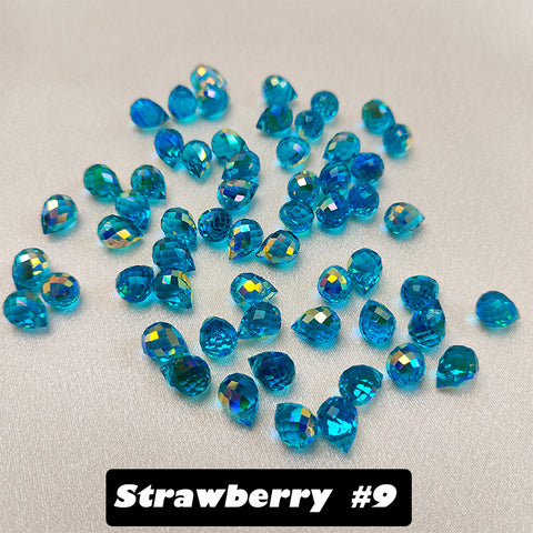 Strawberry Beads Glass Disco Beads