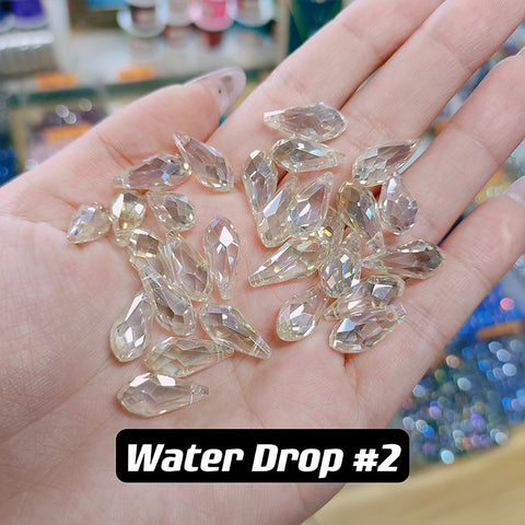 Water Drop Beads Glass Disco Beads