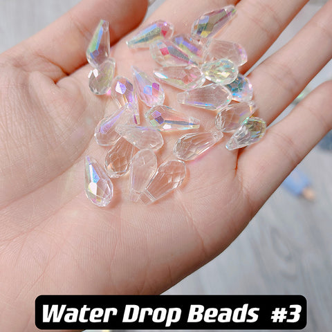Water Drop Beads Glass Disco Beads