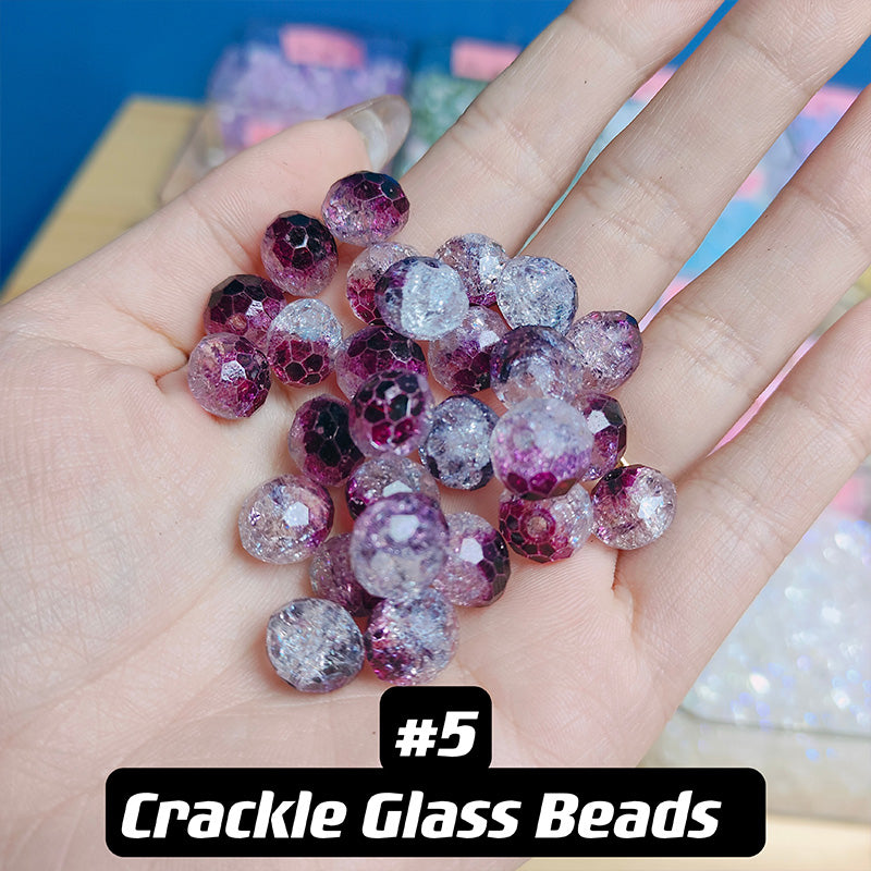 BOGO Crackle Glass Beads