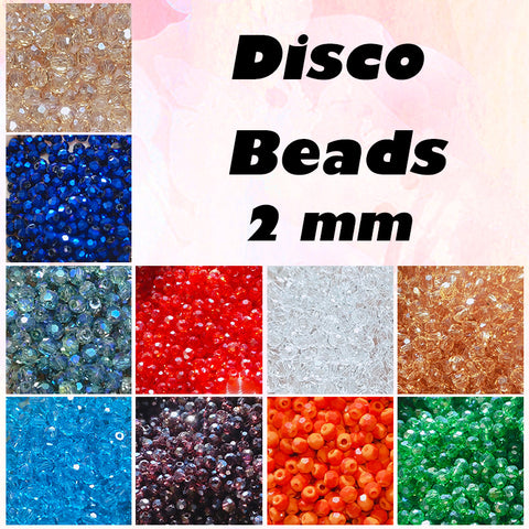 2 mm Glass Disco Beads