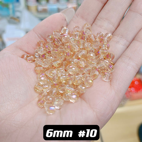 6 mm Glass Disco Beads