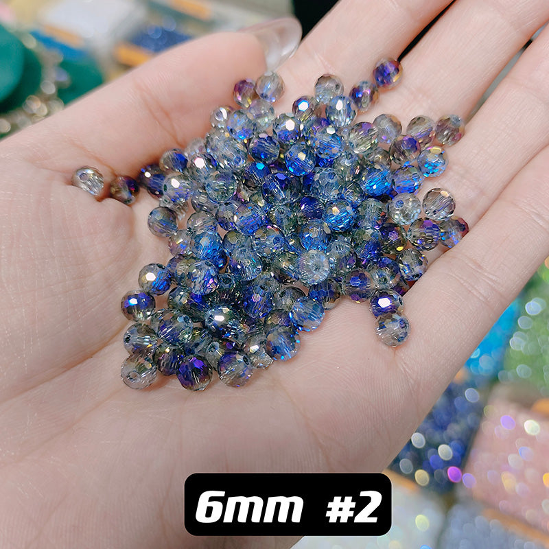 6 mm Glass Disco Beads