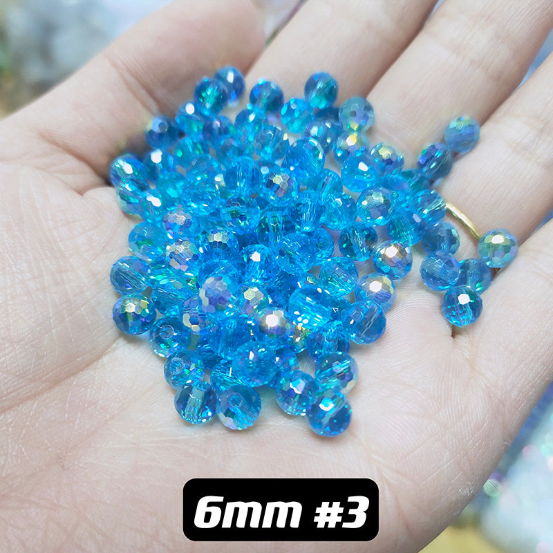 6 mm Glass Disco Beads
