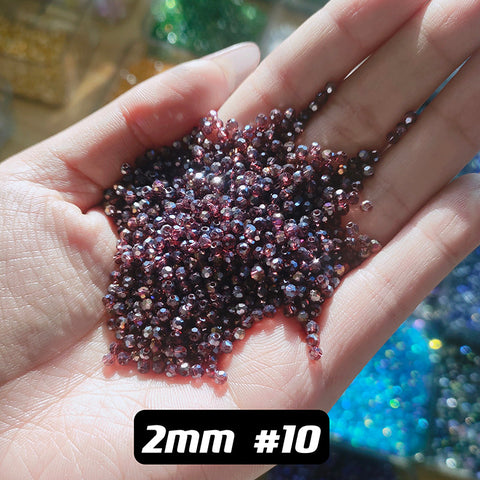 2 mm Glass Disco Beads