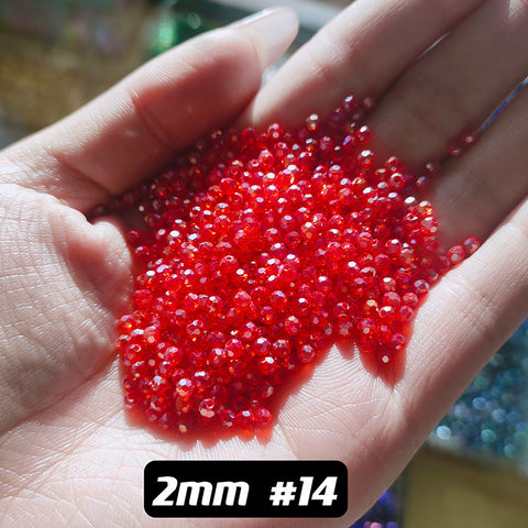 2 mm Glass Disco Beads