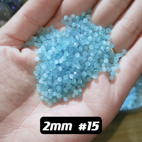 2 mm Glass Disco Beads