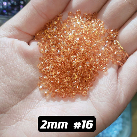 2 mm Glass Disco Beads