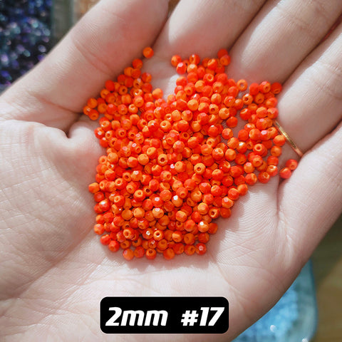 2 mm Glass Disco Beads