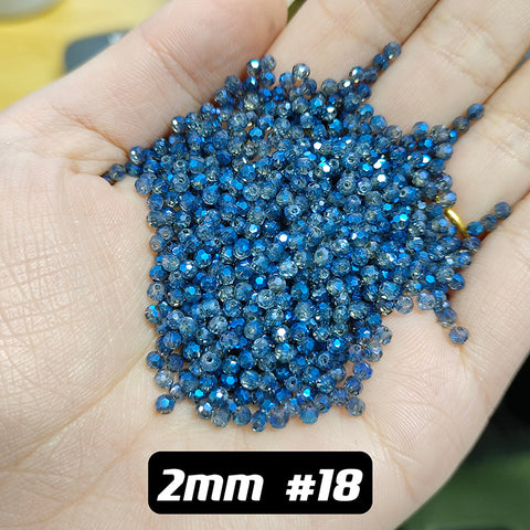 2 mm Glass Disco Beads