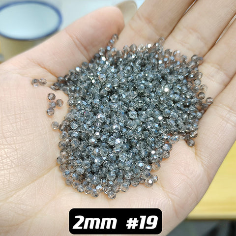 2 mm Glass Disco Beads