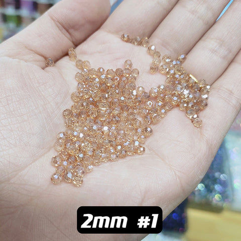 2 mm Glass Disco Beads