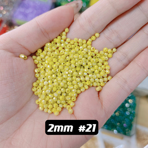 2 mm Glass Disco Beads