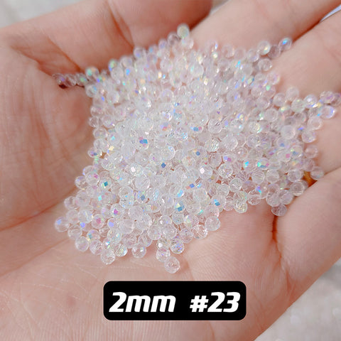 2 mm Glass Disco Beads