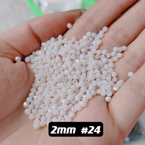 2 mm Glass Disco Beads