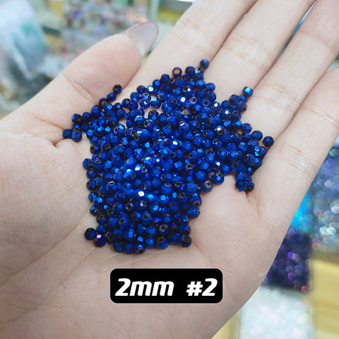 2 mm Glass Disco Beads