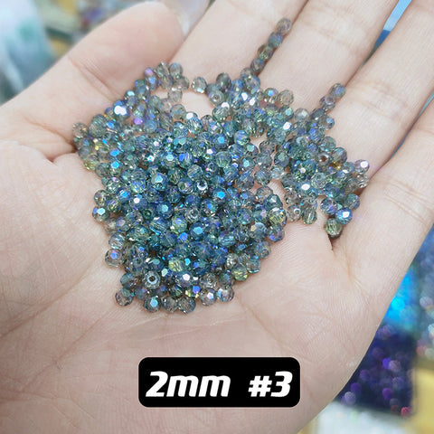 2 mm Glass Disco Beads