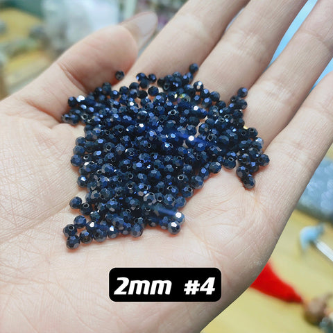 2 mm Glass Disco Beads
