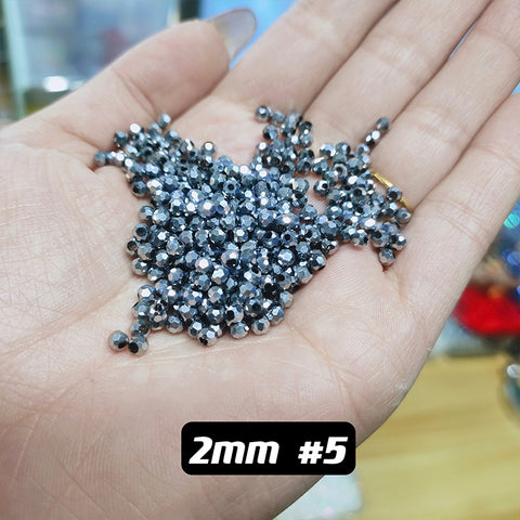 2 mm Glass Disco Beads