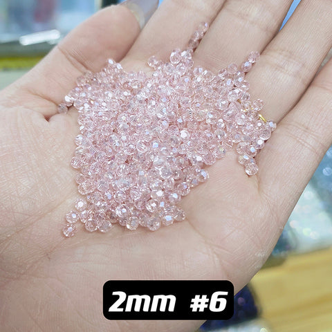 2 mm Glass Disco Beads
