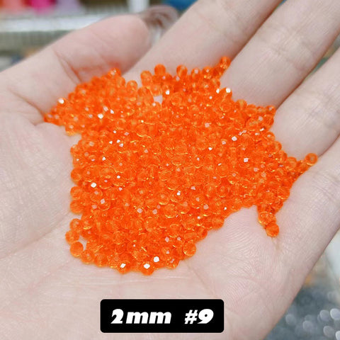 2 mm Glass Disco Beads