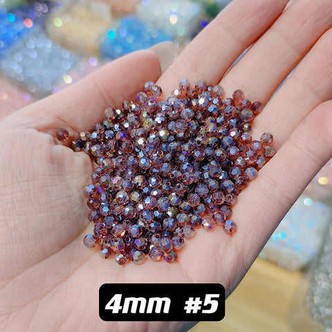 Perlas de discoteca de vidrio de 4 mm