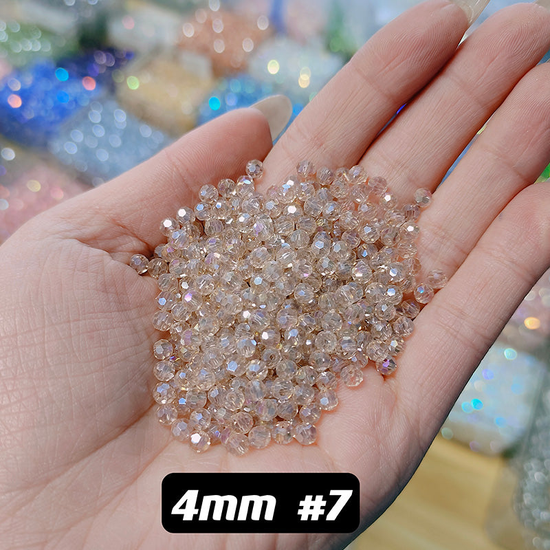 Perlas de discoteca de vidrio de 4 mm