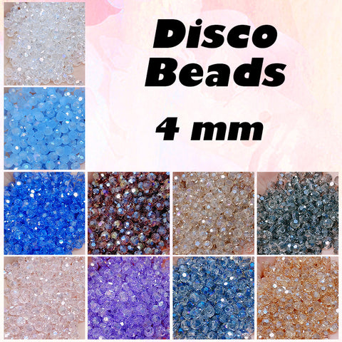 Perlas de discoteca de vidrio de 4 mm