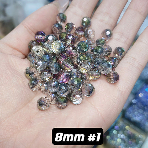 8 mm Glass Disco Beads