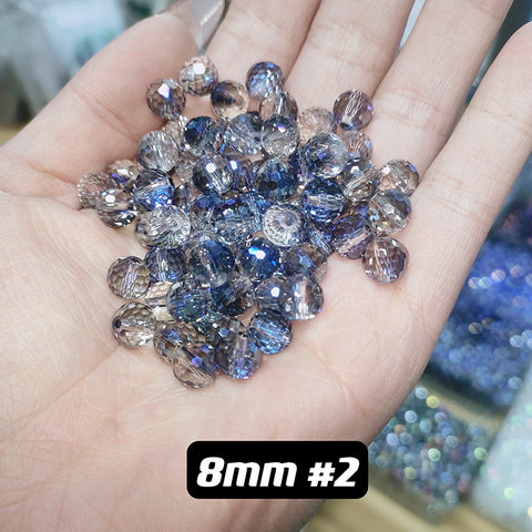 8 mm Glass Disco Beads