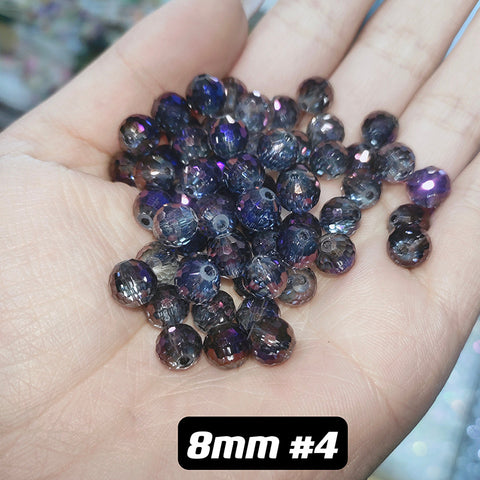 8 mm Glass Disco Beads