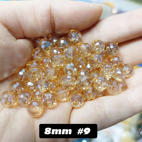 8 mm Glass Disco Beads