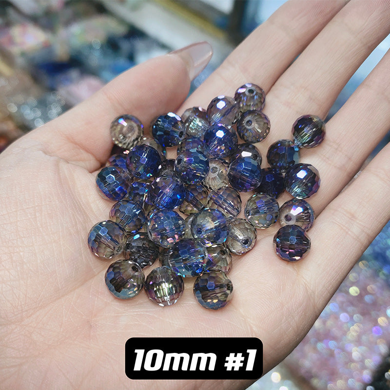 10 mm Glass Disco Beads