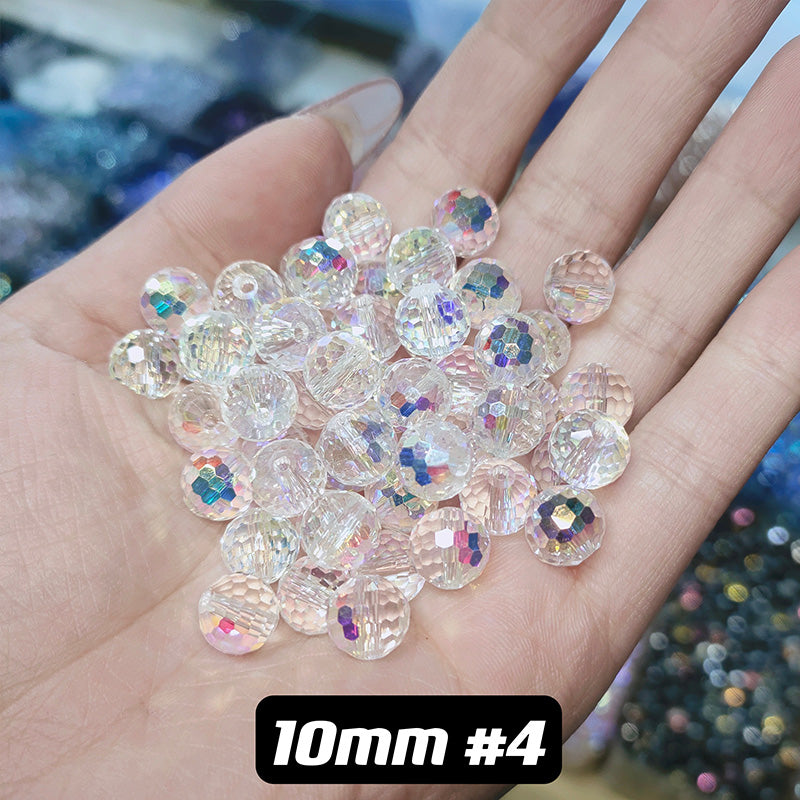Perlas de discoteca de vidrio de 10 mm