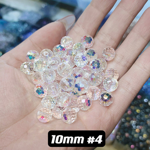 Perlas de discoteca de vidrio de 10 mm