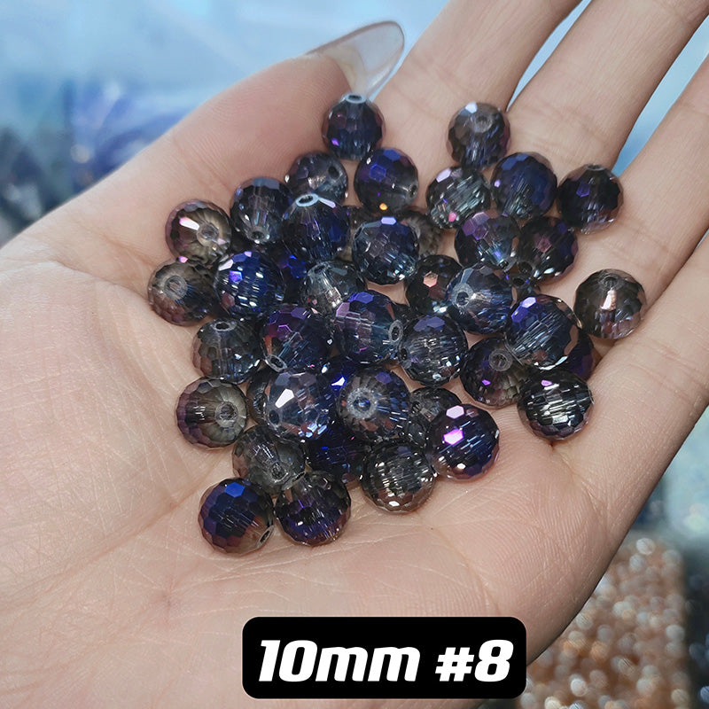 10 mm Glass Disco Beads