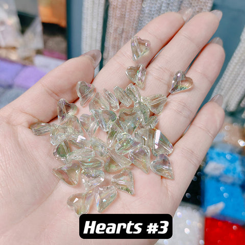 Heart Beads Glass Beads