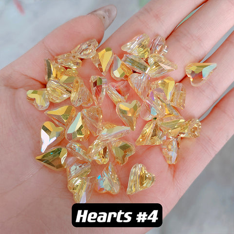 Heart Beads Glass Beads