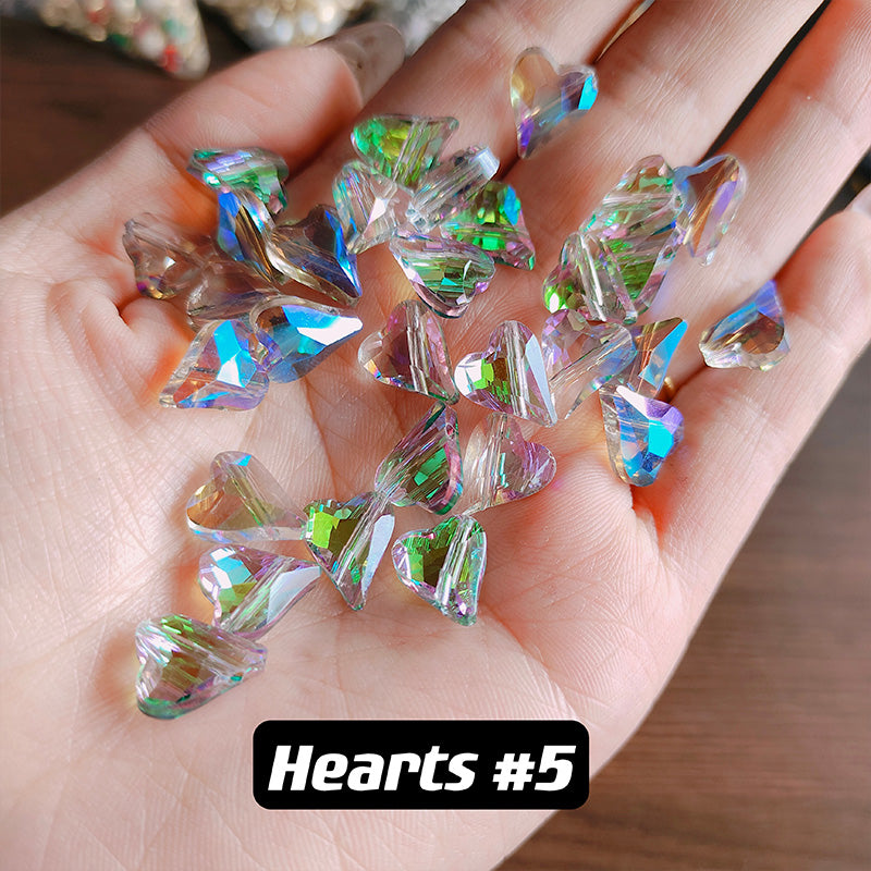 Heart Beads Glass Beads