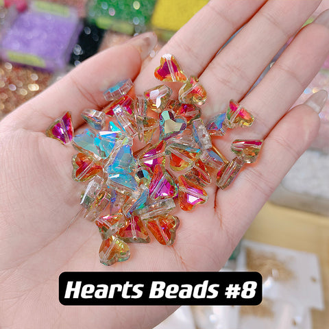 Heart Beads Glass Beads