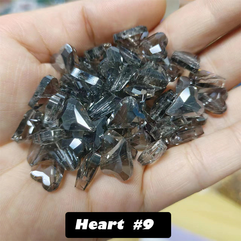 Heart Beads Glass Beads