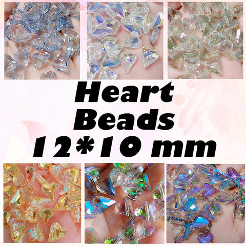 Heart Beads Glass Beads